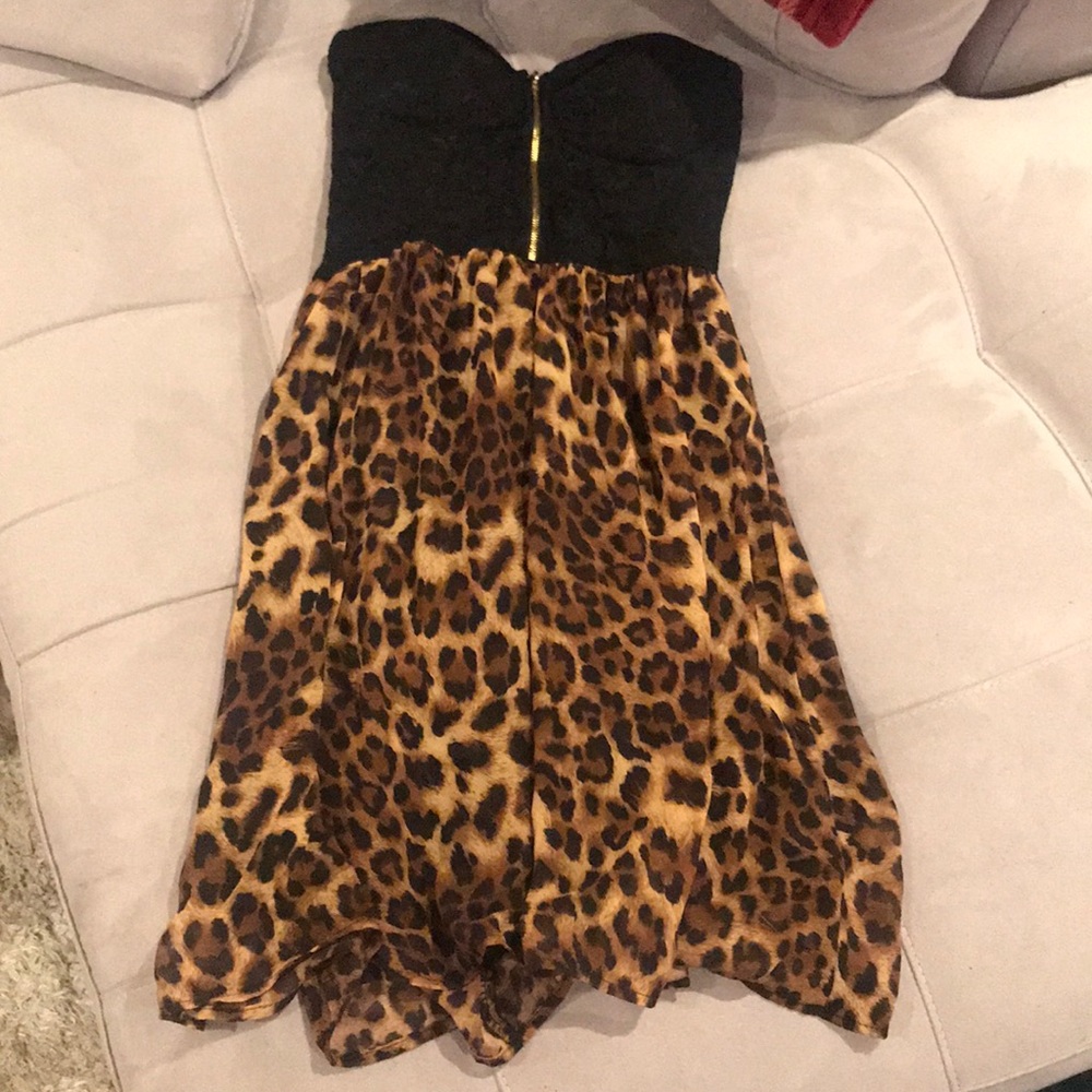 Cheetah Strapless Dress
